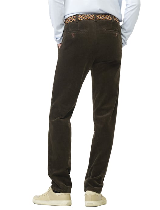 Meyer Bonn broeken bruin flatfront model corduroy - Image 2
