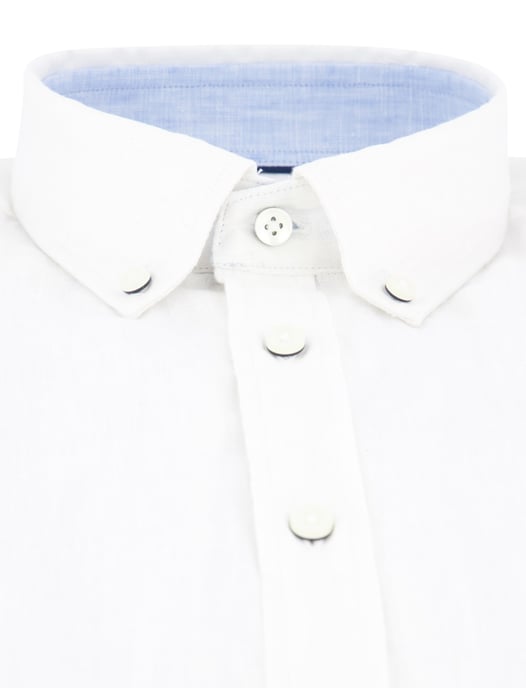 Fynch Hatton overhemd wit linnen button-down - Image 3