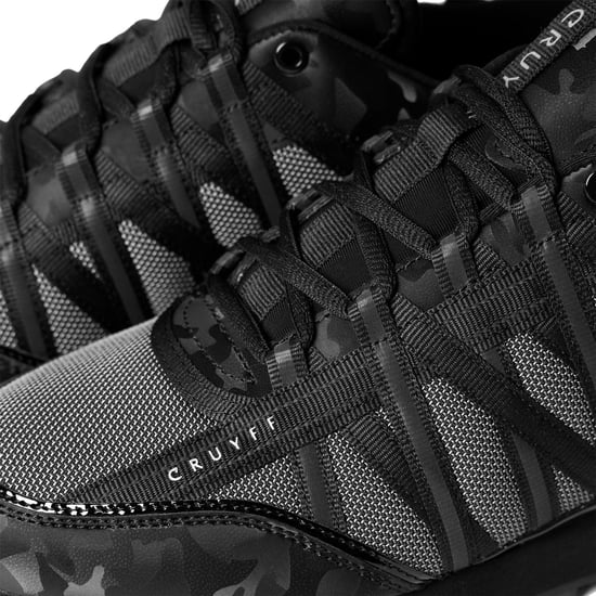 Men's Cruyff Fearia Hex-Tech Trainers in Black Camo - Image 2