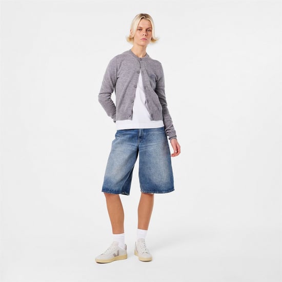 Women's VEJA V Leather Court Trainers in White/Grey - Image 6