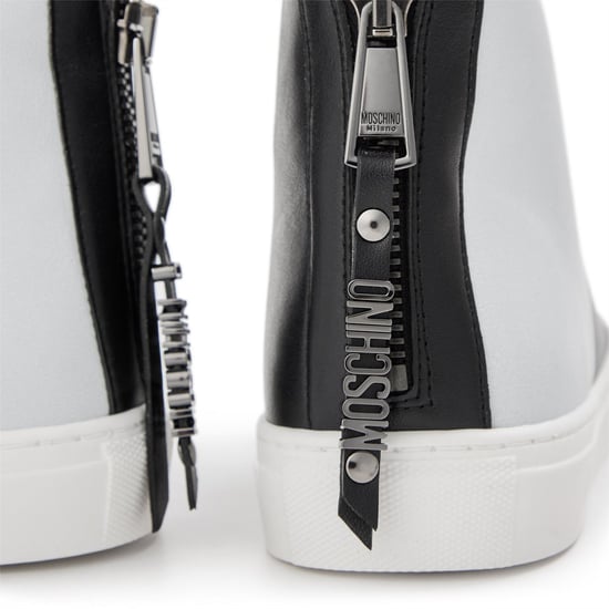 Men's Moschino Court Trainers in Black - Image 3