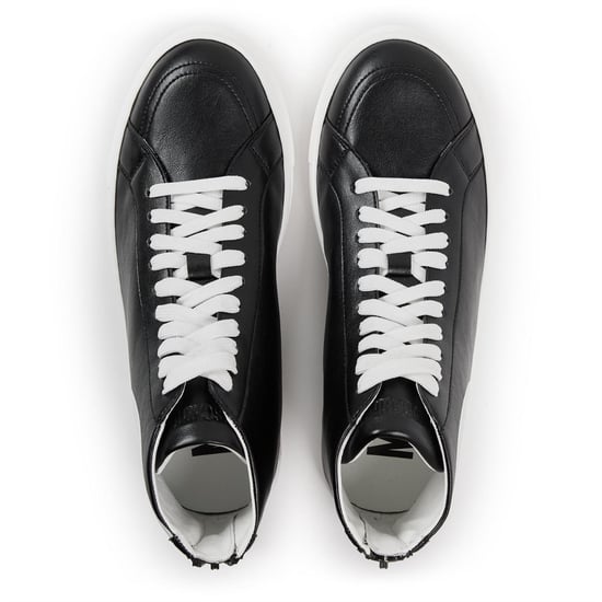 Men's Moschino Court Trainers in Black - Image 4