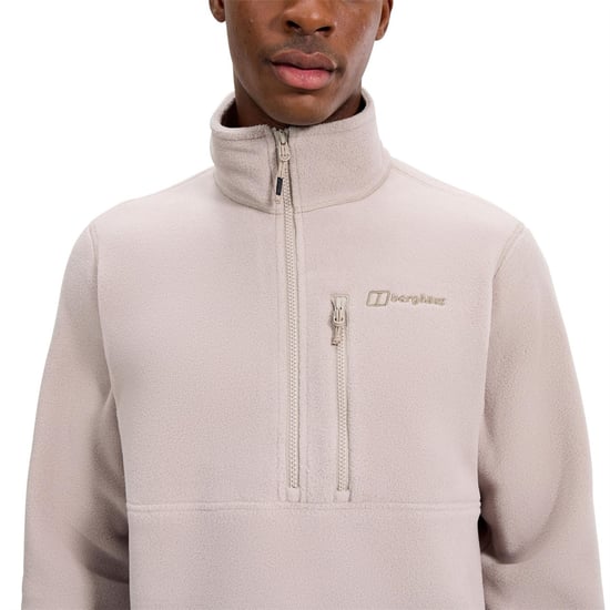 Men's Berghaus Prism Half Zip Polartec Fleece in TAUPE - Image 6