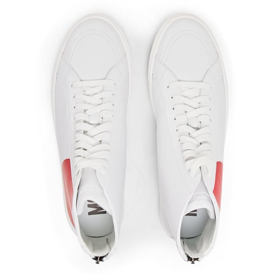 Men's Moschino Court Trainers in White - Image 4