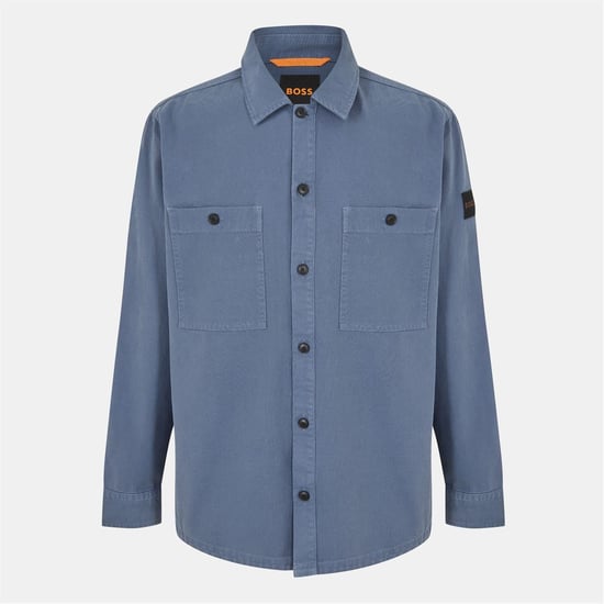 Men's Boss Overshirt in Open Blue 495 - Image 1