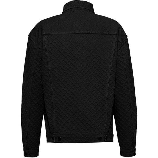 Men's Boss Collared Neck Trucker Regular Fit Jacket in Black 001 - Image 2