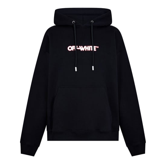 Men's Off White Rnd Logo Skt Hoody in Black-White - Image 1