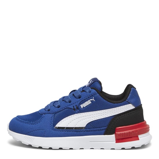 Boys Puma Graviton Low Top Trainers in Blu/Blk/Wht - Image 2