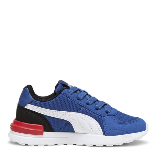 Boys Puma Graviton Low Top Trainers in Blu/Blk/Wht - Image 4