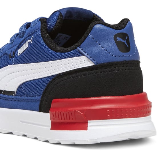 Boys Puma Graviton Low Top Trainers in Blu/Blk/Wht - Image 5