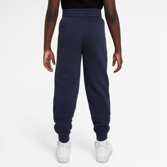 Boys Nike NSW Club Solid Patterned Slim Joggers in Obsidian - Image 2