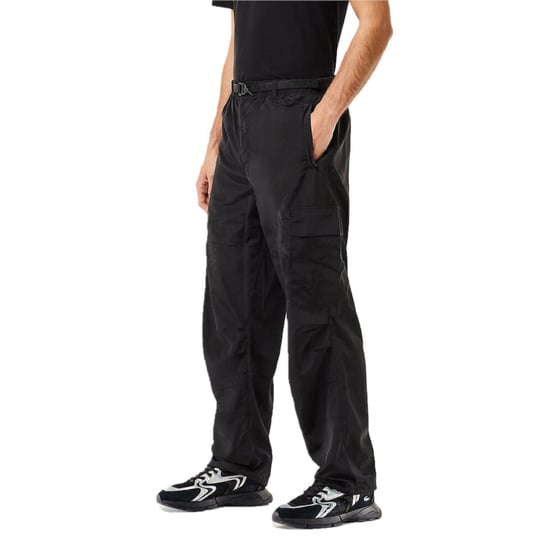 Men's Lacoste Straight Leg Track Pants with Side Pocket in Black - Image 1