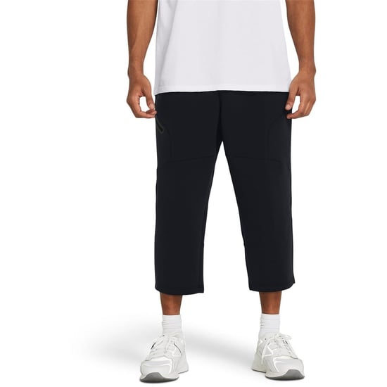 Men's Under Armour Fleece Solid Patterned Baggy Sweatpants in Black - Image 3