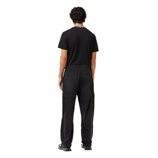 Men's Lacoste Straight Leg Track Pants with Side Pocket in Black - Image 2