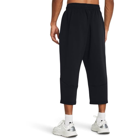 Men's Under Armour Fleece Solid Patterned Baggy Sweatpants in Black - Image 4