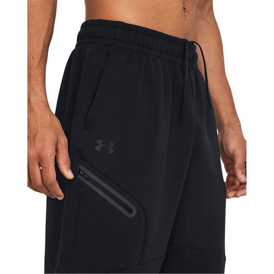 Men's Under Armour Fleece Solid Patterned Baggy Sweatpants in Black - Image 5