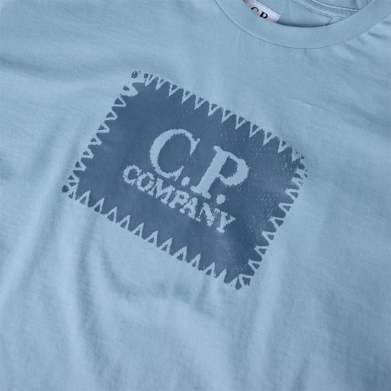 Men's C.P. Company 30 1 Jersey T-Shirt in Silver Blue 809 - Image 5