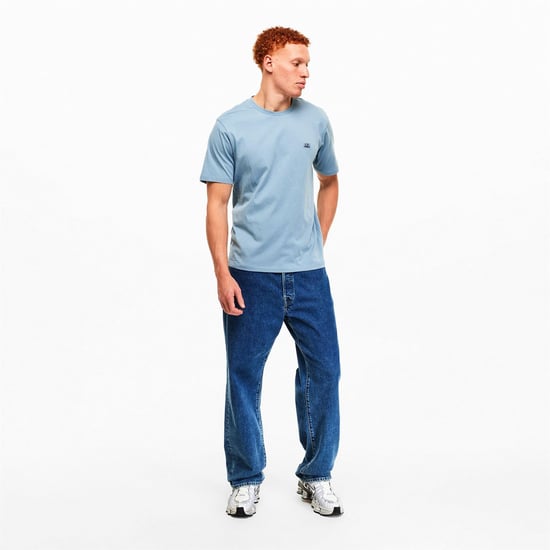Men's C.P. Company 30 1 Jersey T-Shirt in Silver Blue 809 - Image 6