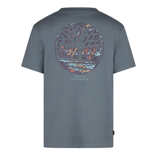 Men's Timberland Illustrated Tree Logo T-Shirt in CITADEL - Image 2