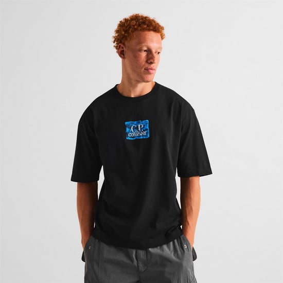 Men's C.P. Company T-Shirt in Black 999 - Image 3