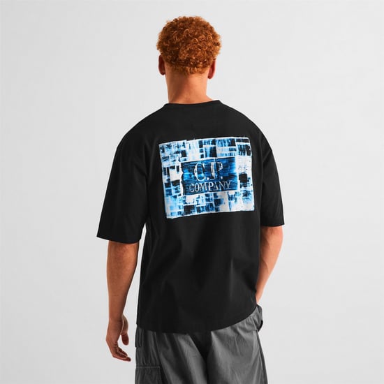 Men's C.P. Company T-Shirt in Black 999 - Image 4