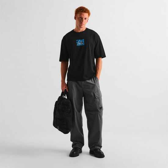 Men's C.P. Company T-Shirt in Black 999 - Image 6
