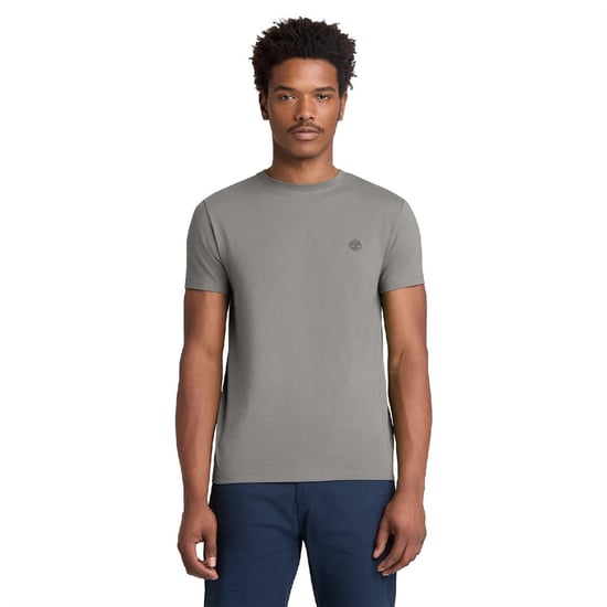 Men's Timberland Oyster River Logo T- Shirt in Gray Flannel - Image 2