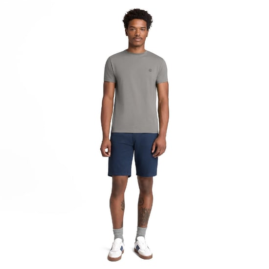 Men's Timberland Oyster River Logo T- Shirt in Gray Flannel - Image 4