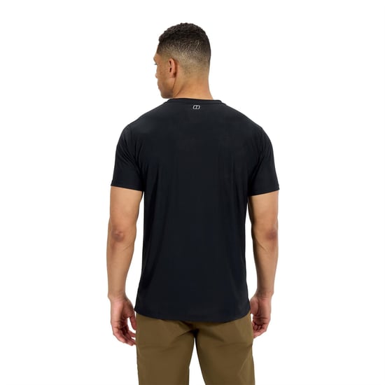 Men's Berghaus 24 7 Tech Crew T-Shirt in BLACK/BLACK - Image 4