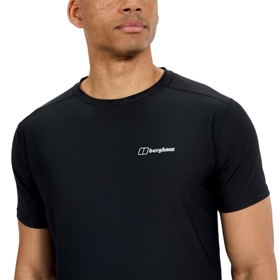 Men's Berghaus 24 7 Tech Crew T-Shirt in BLACK/BLACK - Image 6