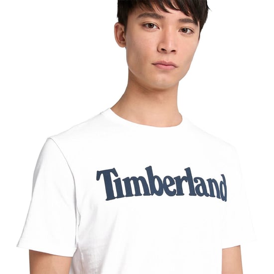 Men's Timberland Northwood Wordmark Logo T-Shirt in White - Image 5