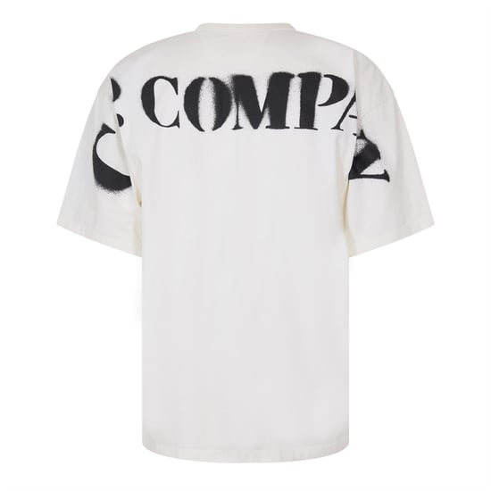 Men's C.P. Company T Shirt in Gauze White 103 - Image 2
