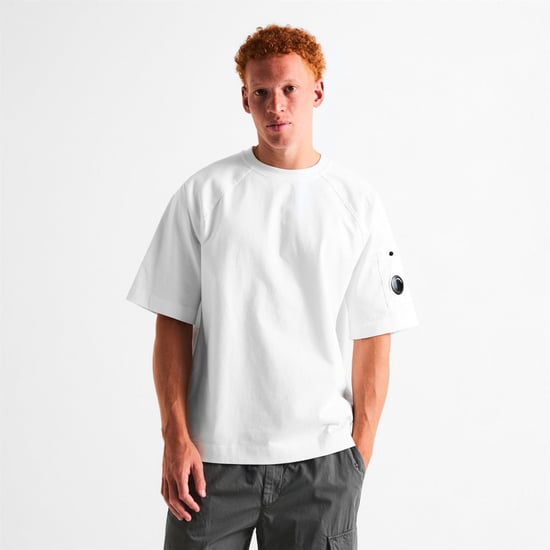 Men's C.P. Company T-Shirt in Gauze White 103 - Image 3