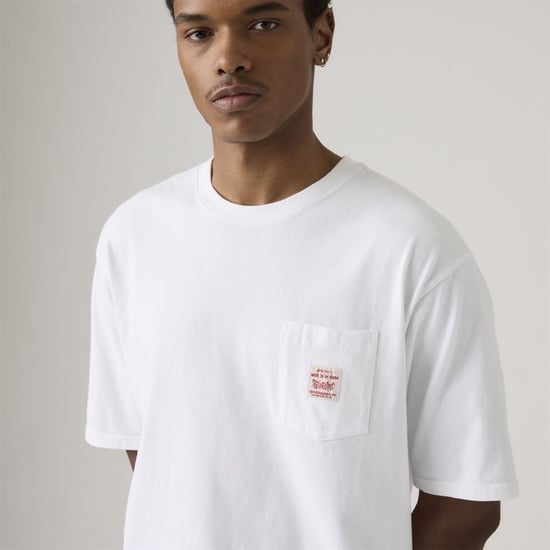 Men's Levis Text Graphic Crew Neck Short Sleeve T-Shirt in Bright White - Image 5