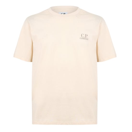 Men's C.P. Company Double Logo Tee in Frozen Dew 114 - Image 1