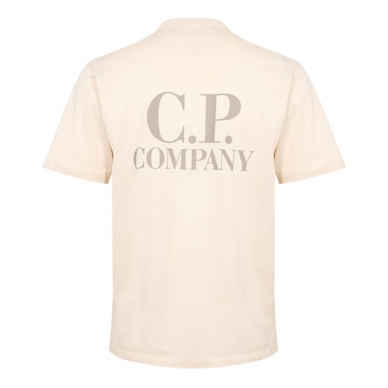 Men's C.P. Company Double Logo Tee in Frozen Dew 114 - Image 2