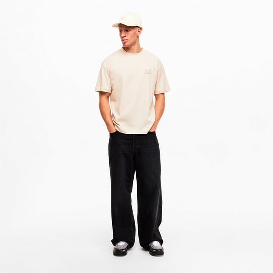 Men's C.P. Company Double Logo Tee in Frozen Dew 114 - Image 6