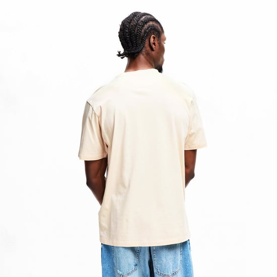 Men's C.P. Company Block Logo Regular Fit T-Shirt in Frozen Dew 114 - Image 4