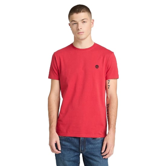 Men's Timberland Oyster River Logo T- Shirt in Americanbeauty - Image 2