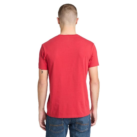 Men's Timberland Oyster River Logo T- Shirt in Americanbeauty - Image 3