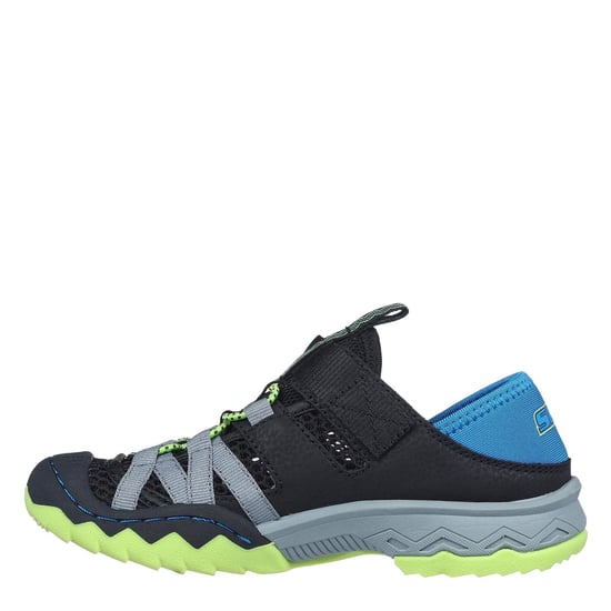 Boys Skechers Whipsaw Trainers in Black/Blue/Lime - Image 2