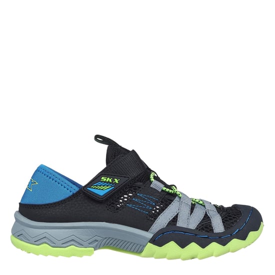 Boys Skechers Whipsaw Trainers in Black/Blue/Lime - Image 3
