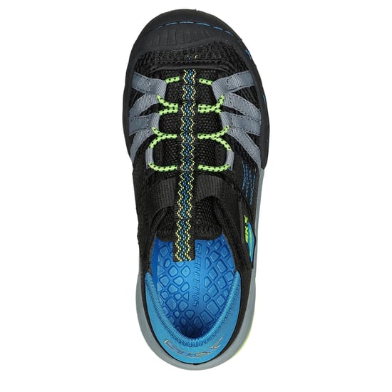 Boys Skechers Whipsaw Trainers in Black/Blue/Lime - Image 4
