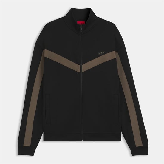 Men's Hugo Tracksuit Jacket in Black 001 - Image 1