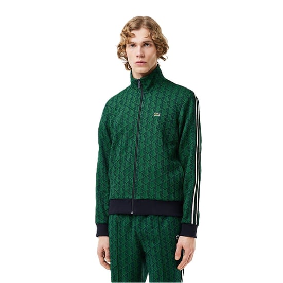 Men's Lacoste Over Print Tracksuit Top in Blue/Sorrel - Image 1