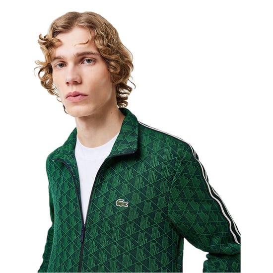 Men's Lacoste Over Print Tracksuit Top in Blue/Sorrel - Image 2