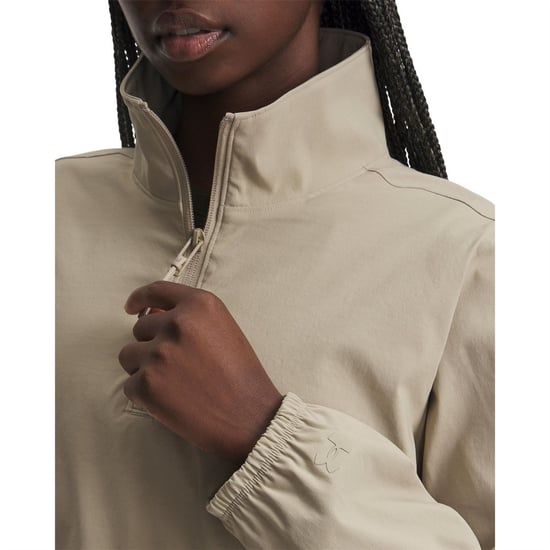 Women's Under Armour Unstoppable Performance Tracksuit Top in Brown - Image 3
