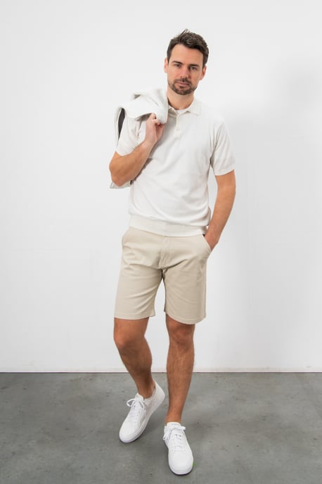 Cappuccino Italia Chino Short Beige Beige - Image 2