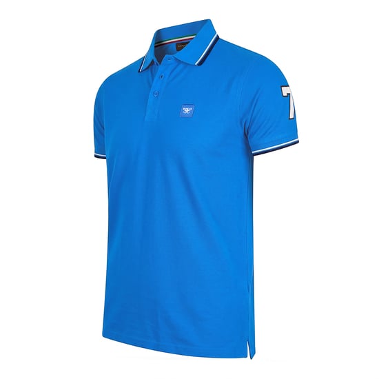 Cappuccino Italia Polo SS Polo Applique Pique Blå - Image 2