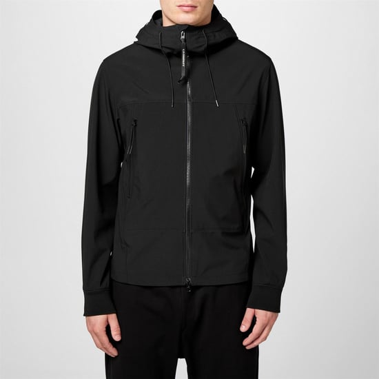 Men's C.P. Company Goggle Softshell Jacket in Black 999 - Image 3